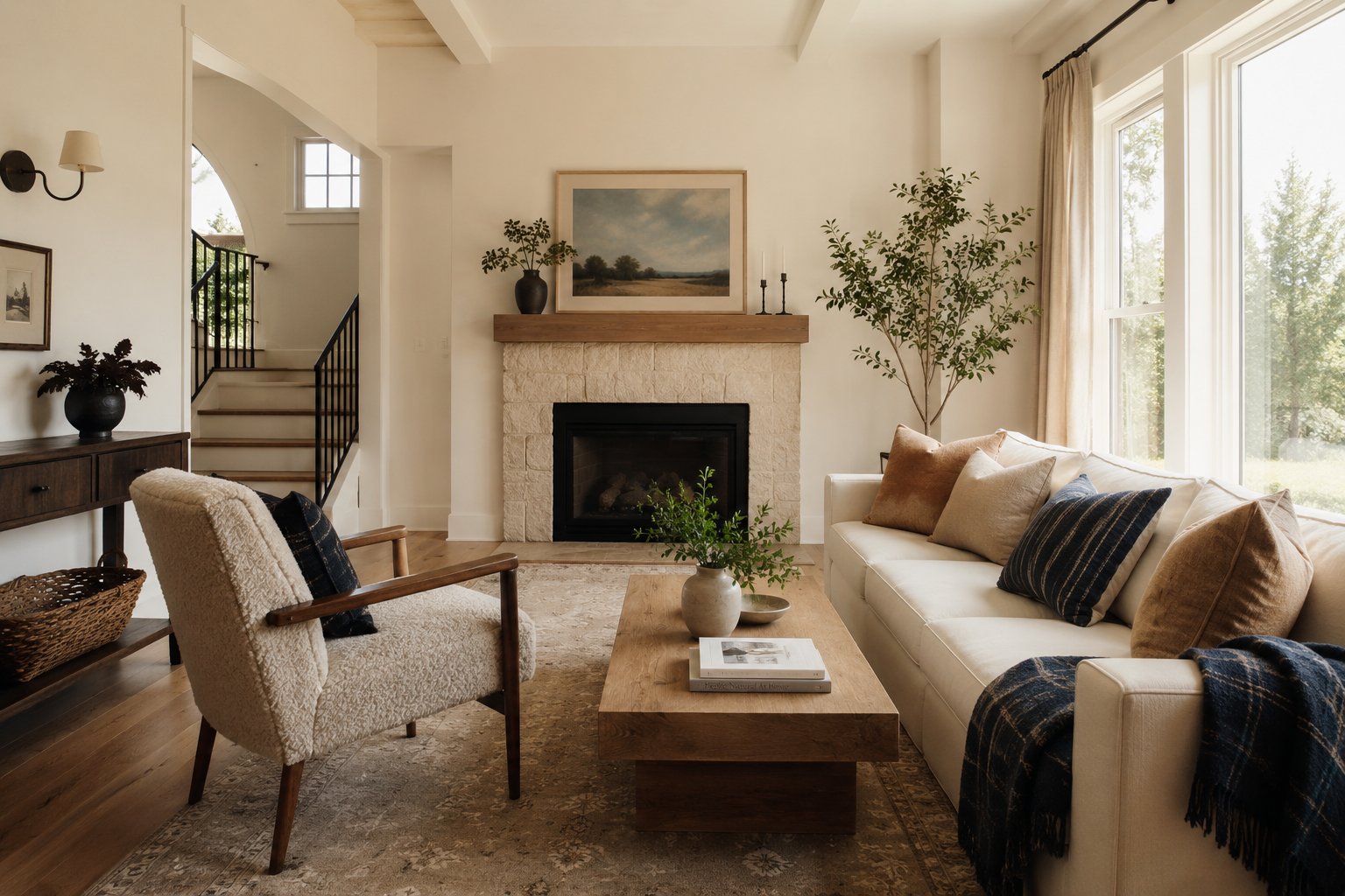 A warm, sunlit Denver living room